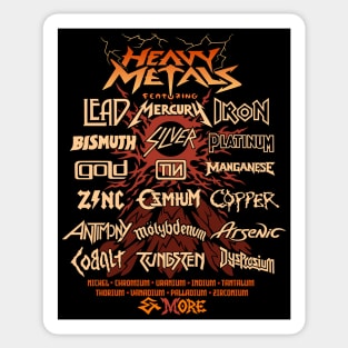 Heavy Metals - Parody Design Sticker